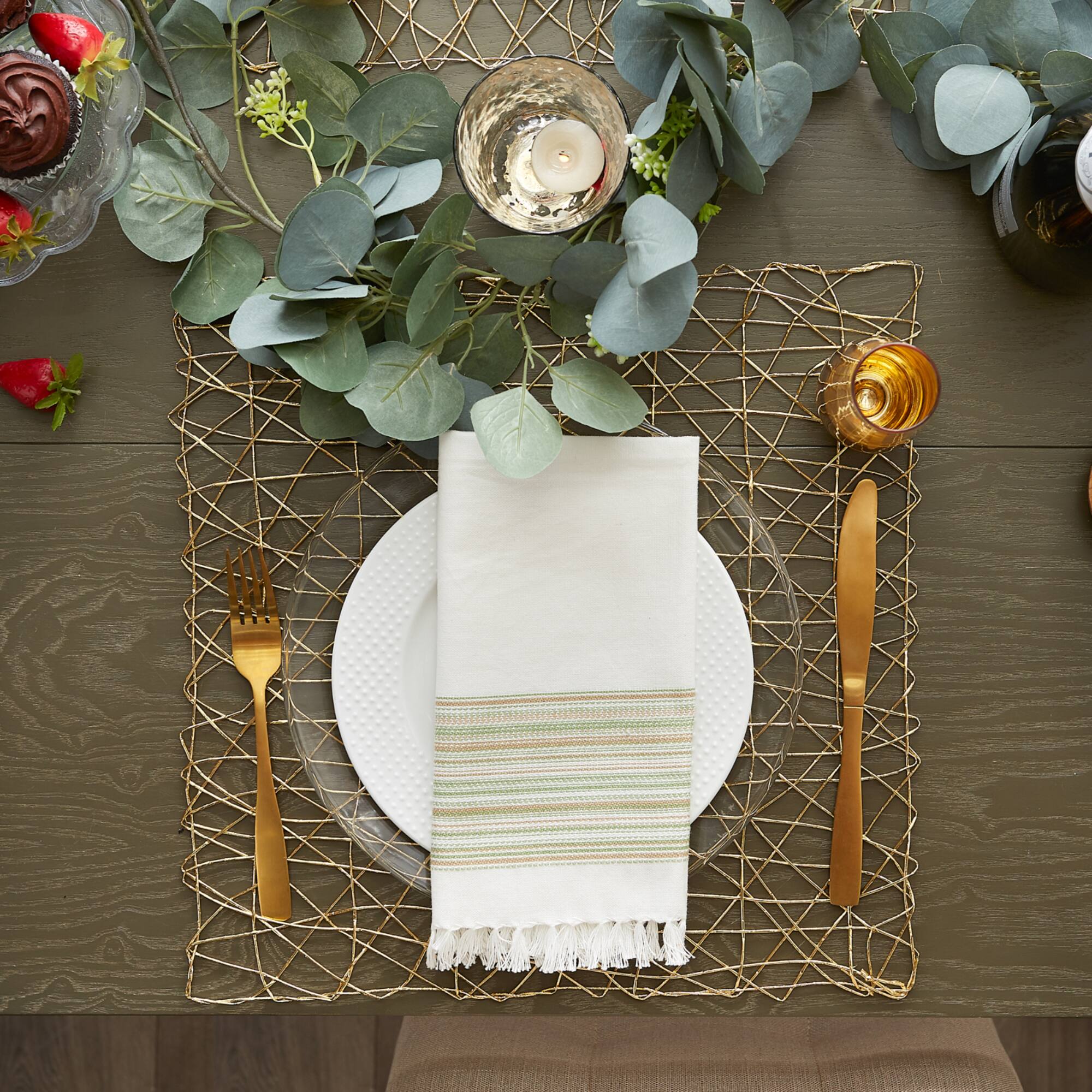 DII® Woven Paper Square Placemat Set